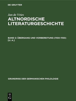cover image of Übergang und Vorbereitung (1100–1150) [u. a.]